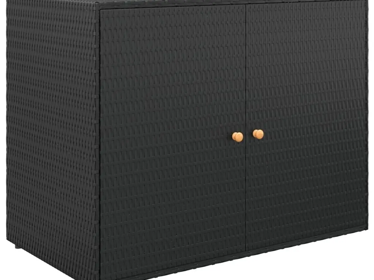 Billede 2 - Haveskab sort 100x55,5x80 cm polyrattan