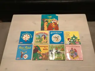 Disney bog og samling små pixibøger og Inga Borg