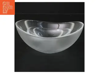 2 klare Royal Cobenhagen glasskåle (str. 2 stk 19x13 cm)