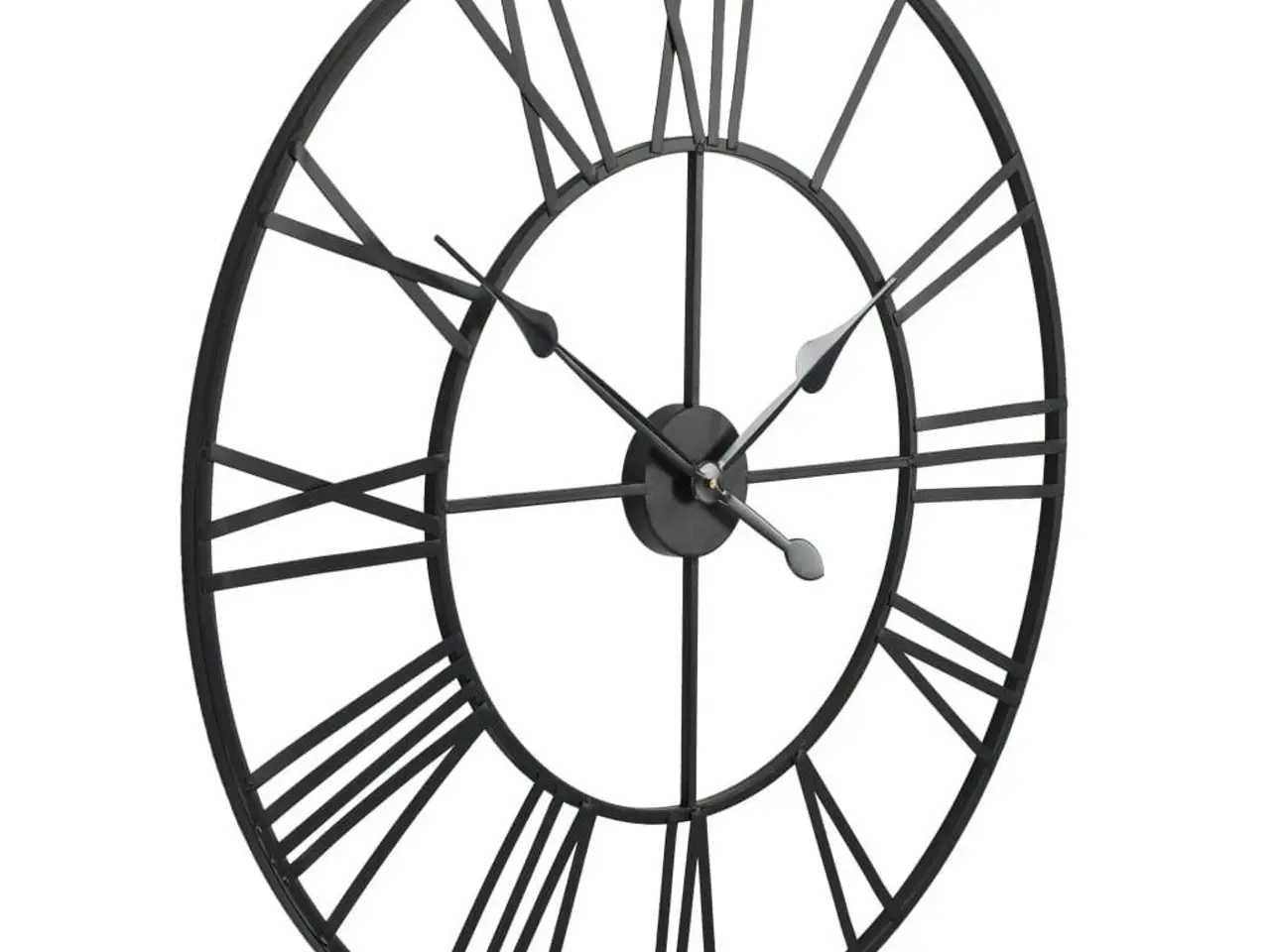 Billede 3 - Vægur i vintagestil kvarts-urværk metal 80 cm XXL