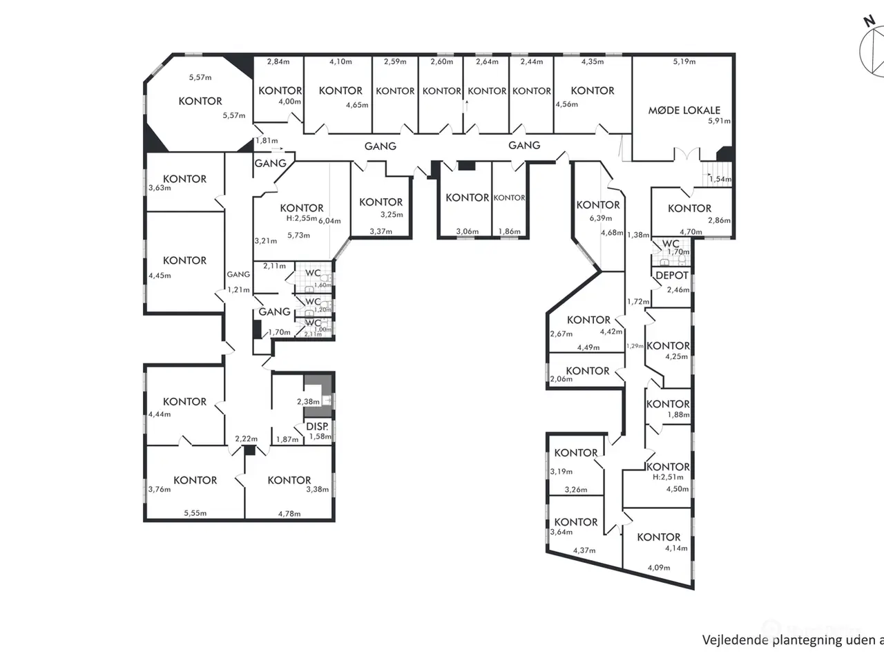 Billede 10 - 721 m² kontor med fantastisk lysindfald og udsigt til Botanisk Have