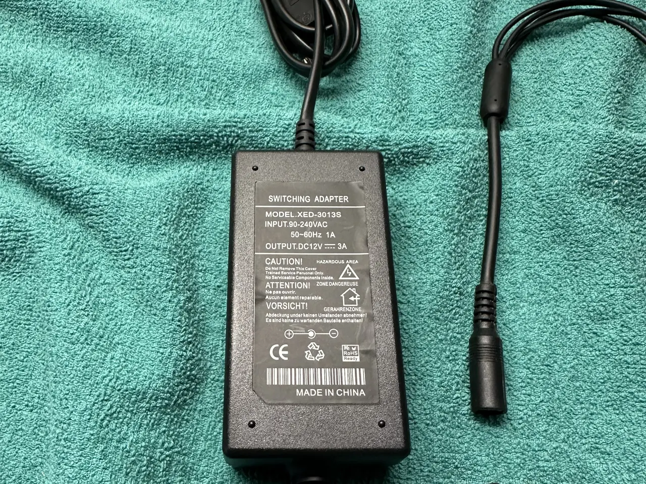 Billede 2 - Oplader AC/DC 12v 3000mA for CCTV Kamera