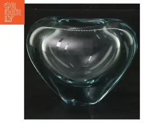 Glasvase, hjerteformet (str. 11,5 cm)