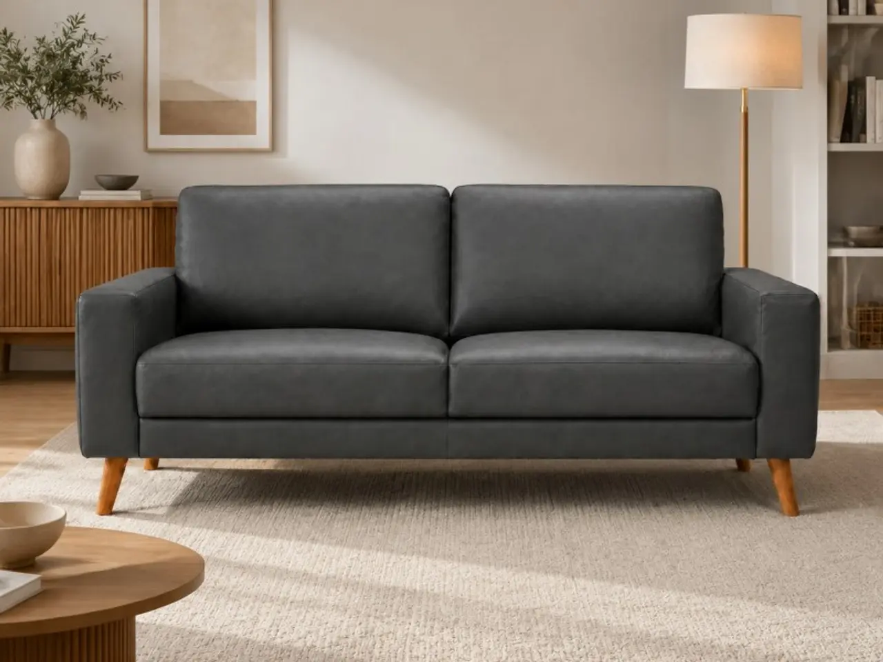 Billede 6 - Hjort Knudsen Esbjerg lædersofa