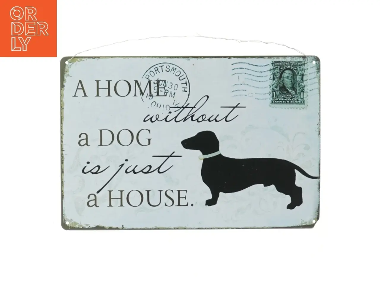 Billede 1 - Vintage hundeskilt (str. 30x20 cm)