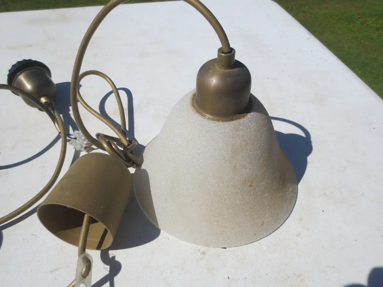 Billede 1 - 1 stk Loftlampe med Glasskærm