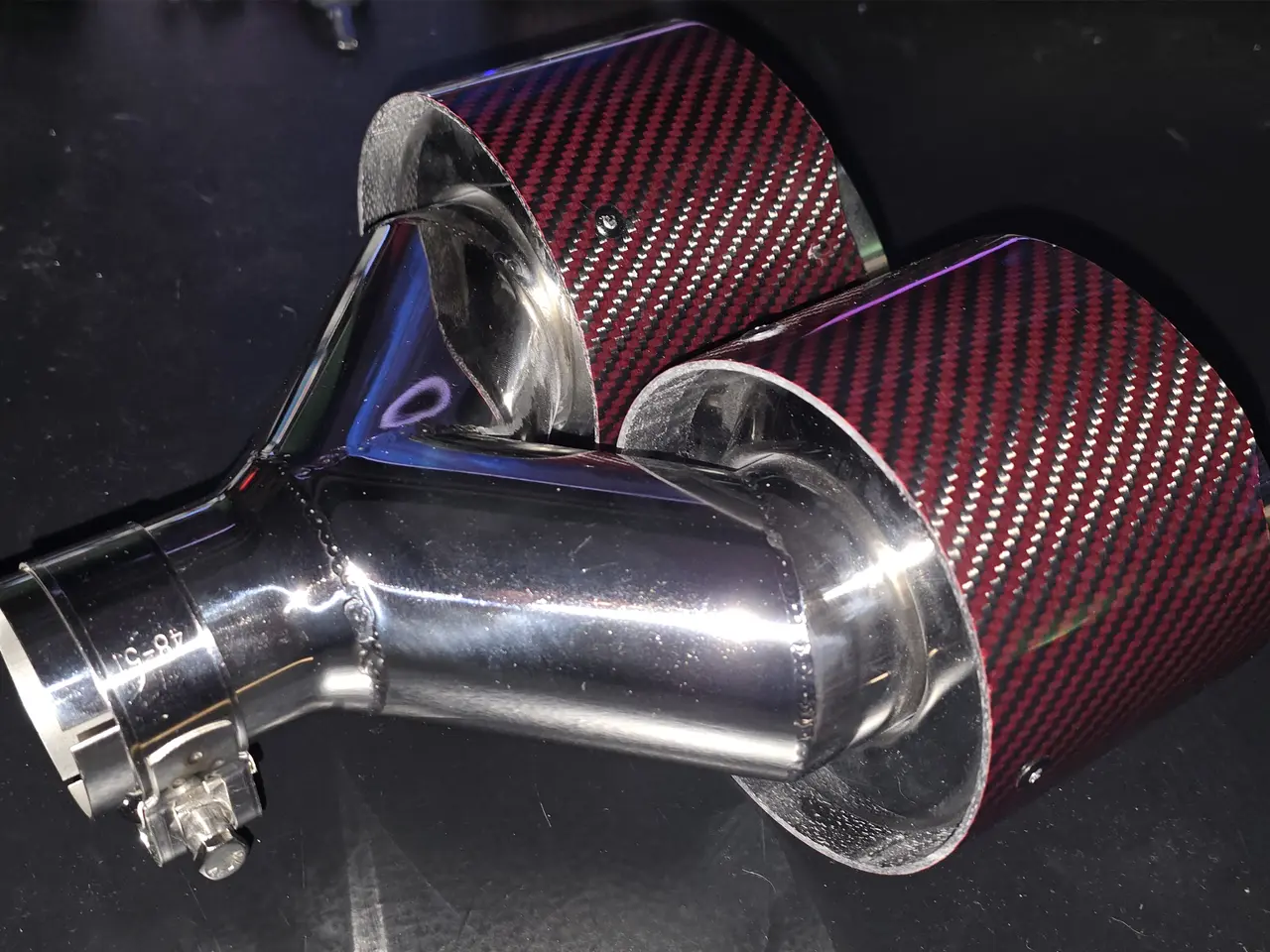 Billede 5 - Dual Udstødning Rød Carbon