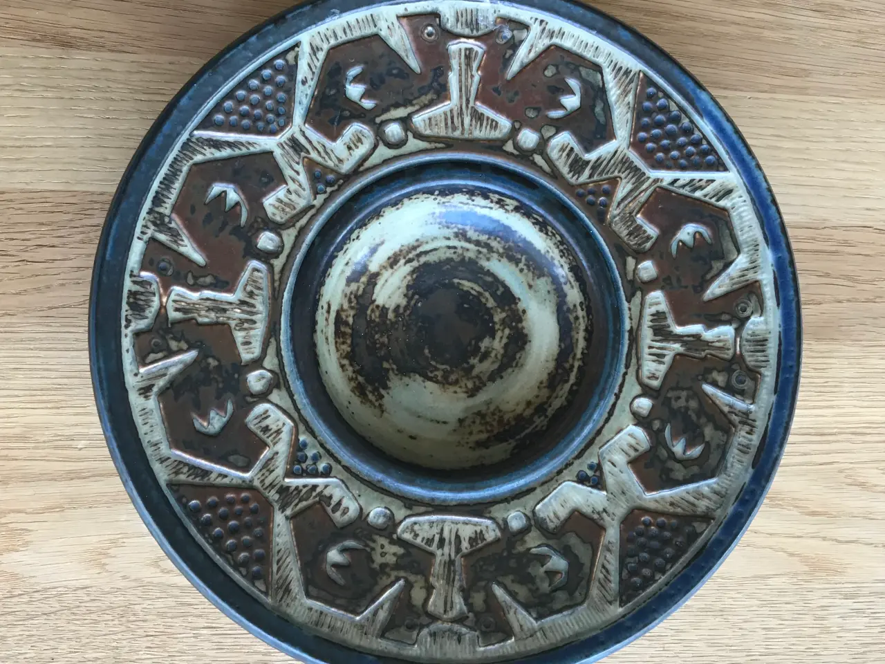 Billede 3 - Fad med fuglefigurer - stentøj - Royal Copenhagen