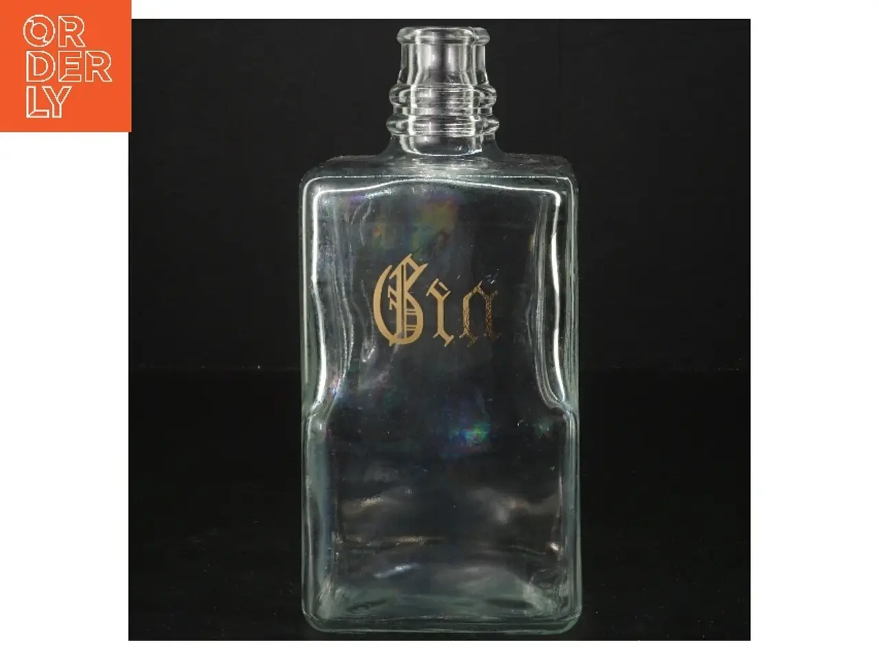 Billede 1 - Glasflaske med 'Gin' påskrift (str. 20 cm)