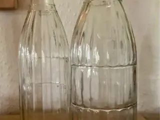 2 Gamle franske mælkeflasker 1/1 L