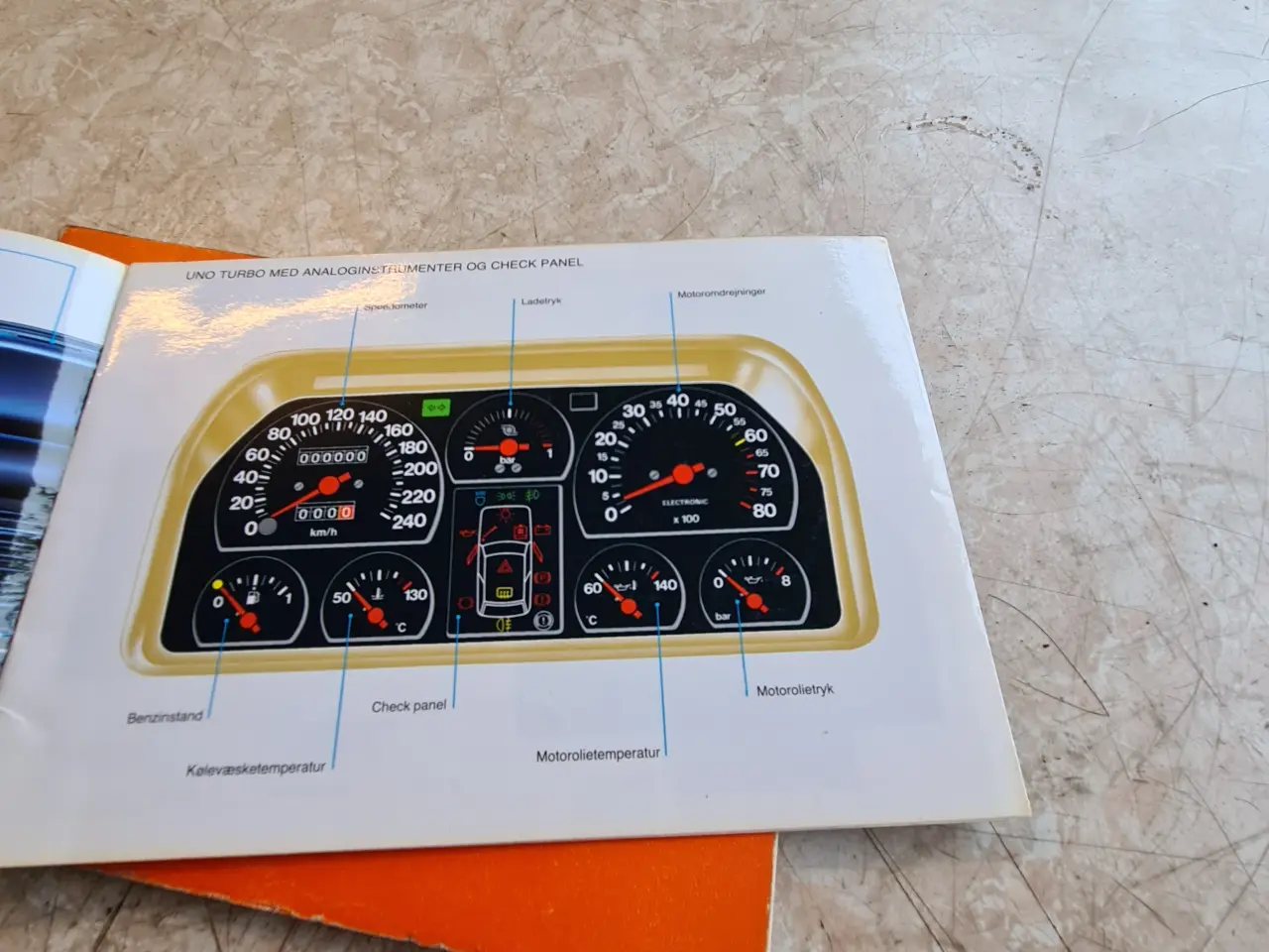 Billede 3 - Brugt  instruktions bog  Fiat  Uno