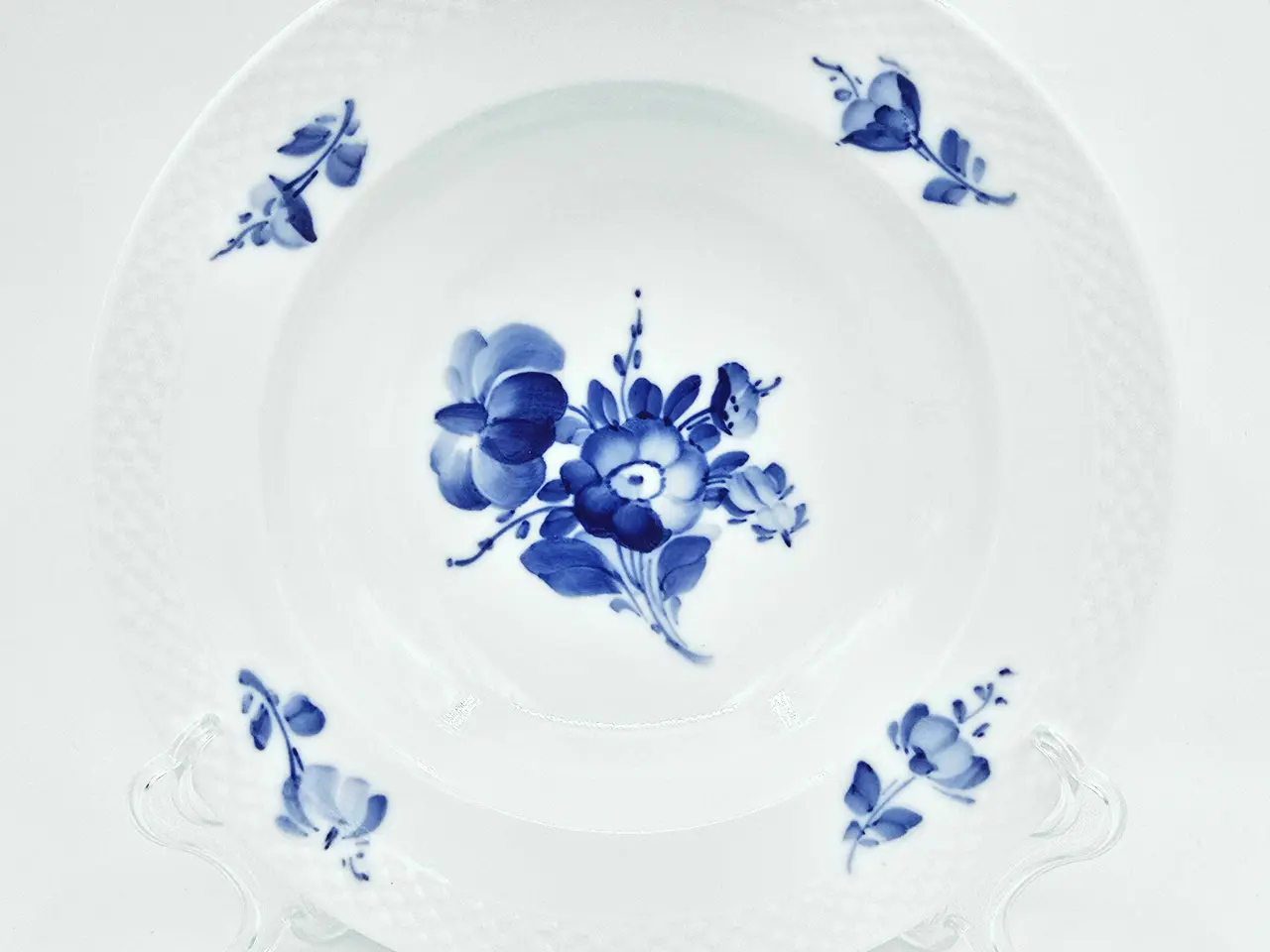 Billede 6 - Blå Blomst Flettet lille dyb tallerken Porcelæn 