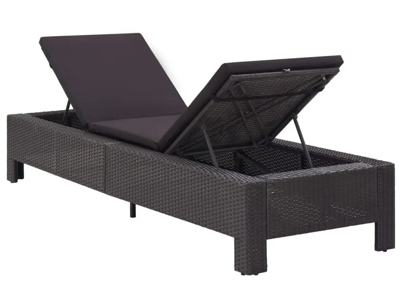 Billede 5 - Solseng med hynde polyrattan sort