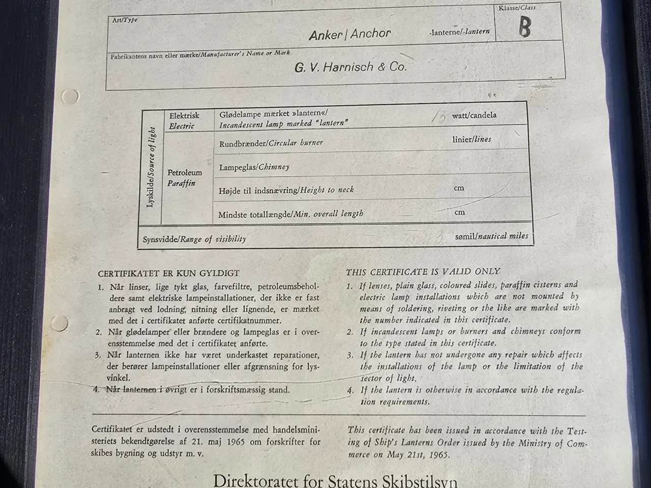Billede 4 - Lanterne, antik med certifikat 