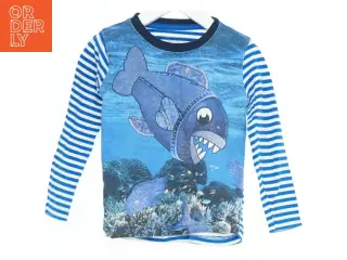 Langærmet t-shirt med fiskeprint fra VRS (str. 98)