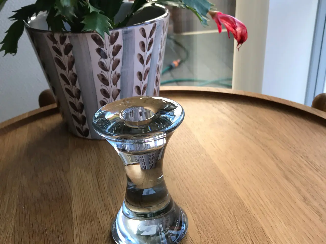 Billede 1 - Lysestage, Holmegaard - klar glas