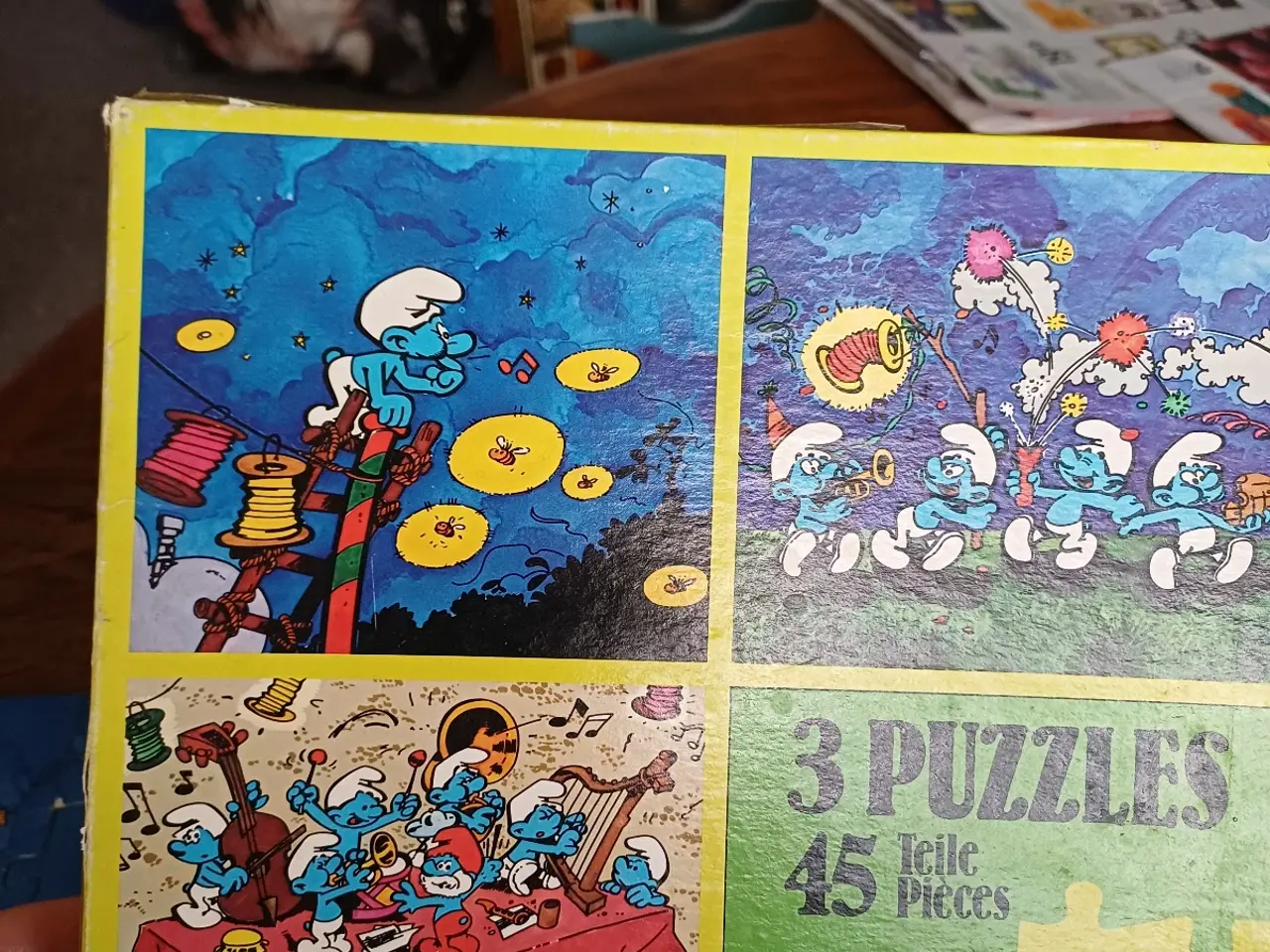 Billede 1 - Puzzel spil smølfer