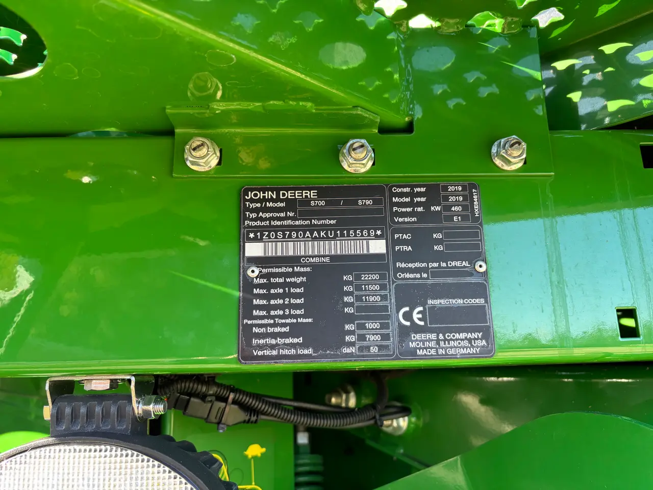 Billede 8 - John Deere S790 Mejetærsker med 735X- 833 høsttime