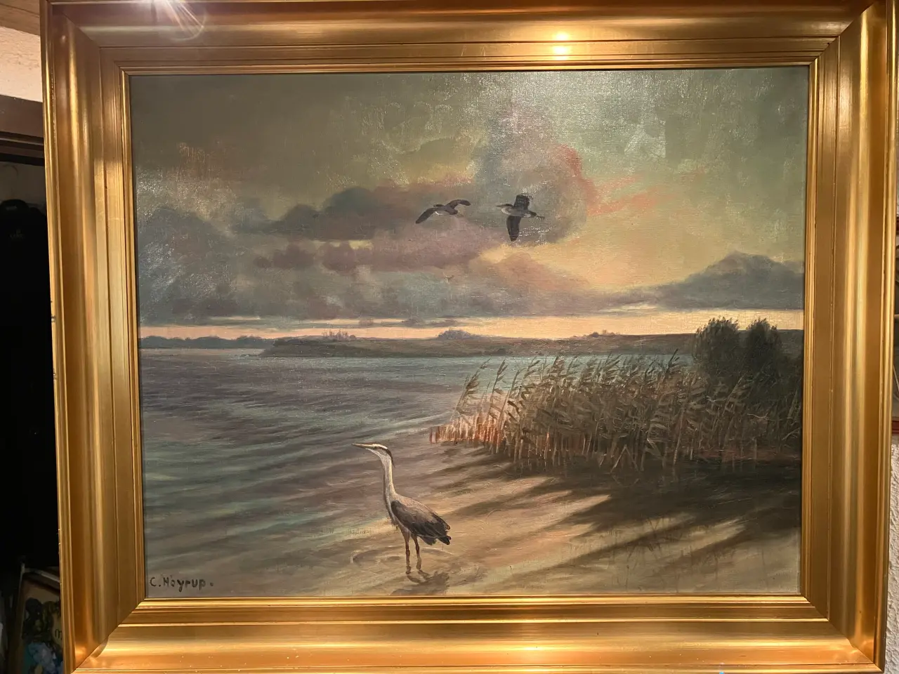 Billede 2 - Natur maleri C. Høyrup