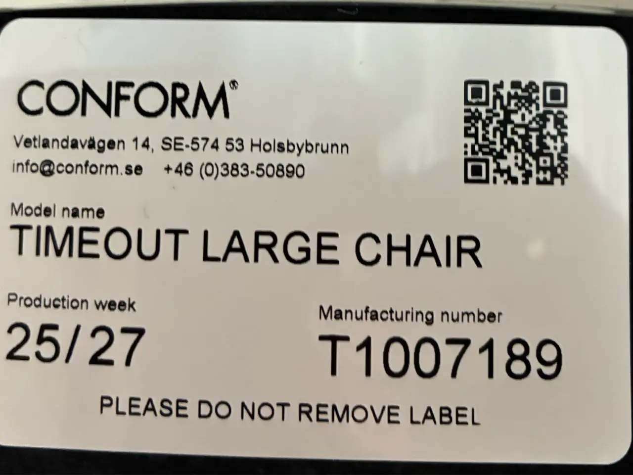 Billede 9 - CONFORM TIMEOUT LARGE – SPECIALMODEL I SORT LÆDER