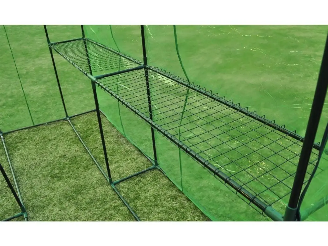 Billede 5 - Drivhus stål XL - grønt overtræk, 120 × 240 × 190 cm