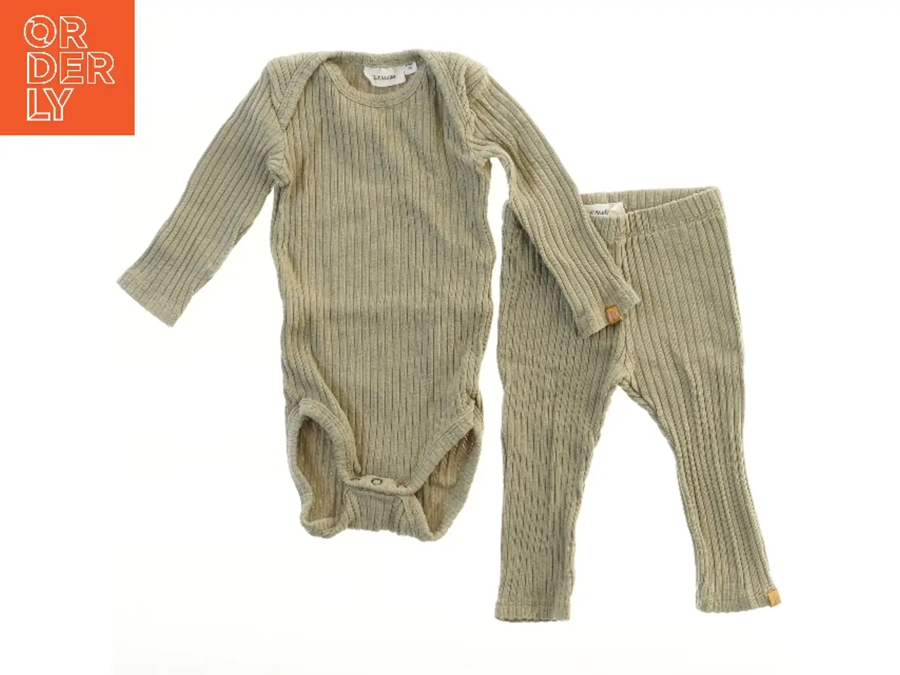 Billede 1 - Ribbet Sæt med Bodystocking og Bukser fra Lil atelier (str. 68)