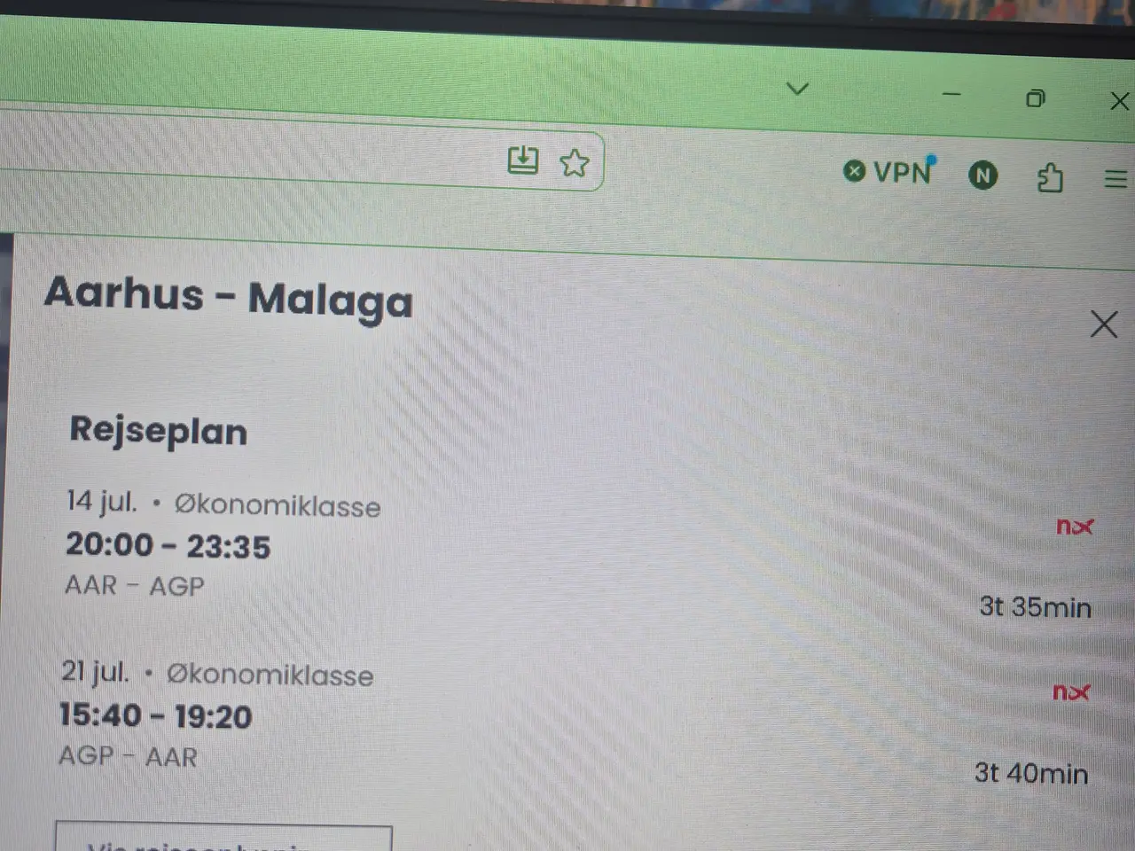 Billede 3 - Retur flybillet Aarhus-Malaga 14 juli-21 juli