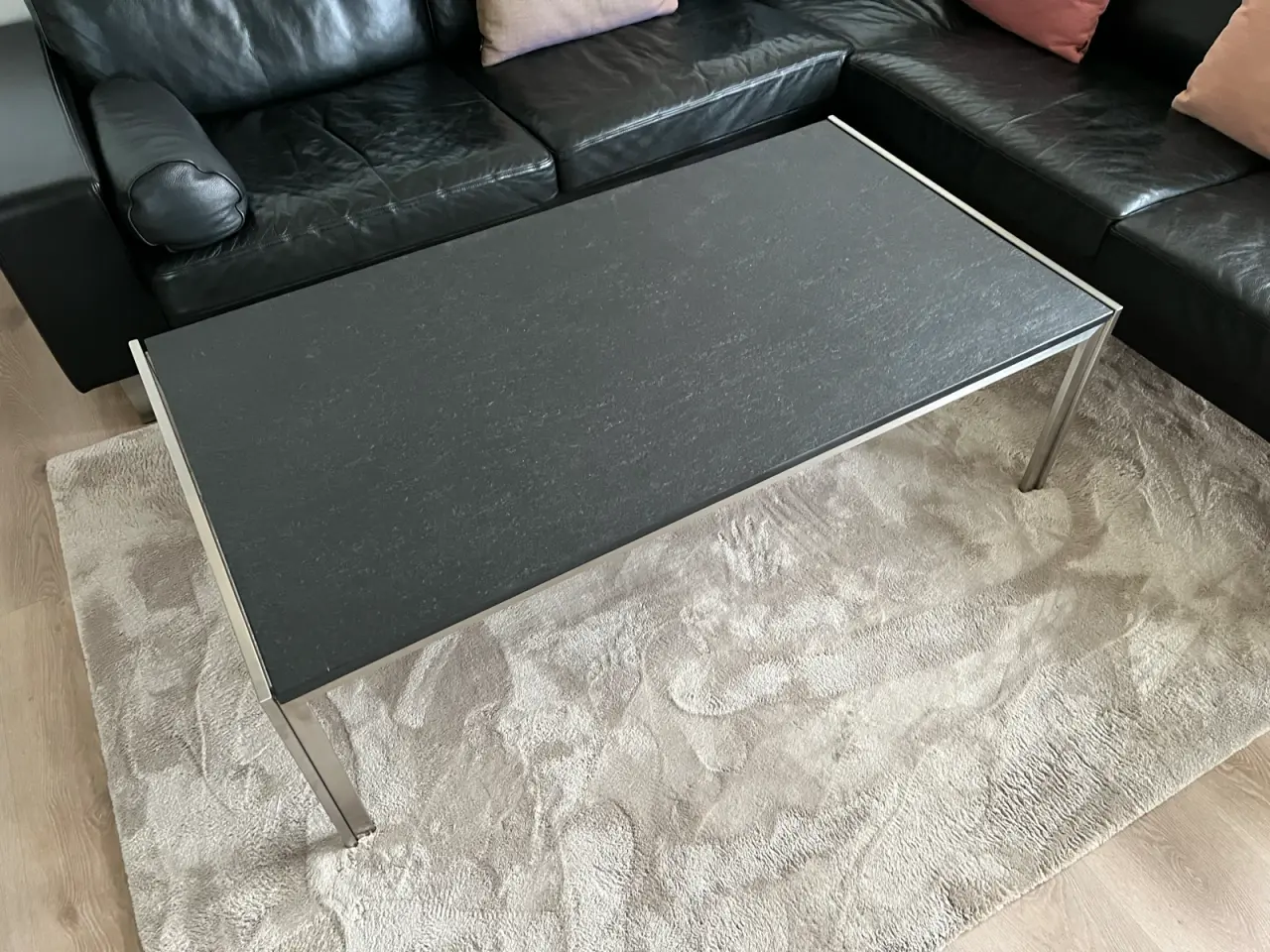 Billede 7 - Designer Sofabord i sort 20mm skiffer stel børstet