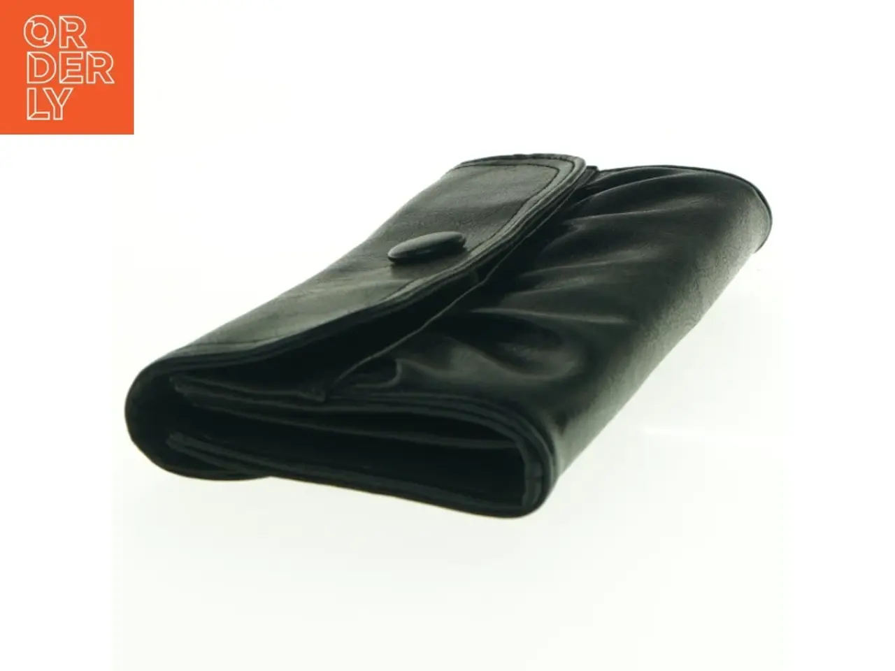 Billede 2 - Sort læderpung (str. 21 x 8 cm)