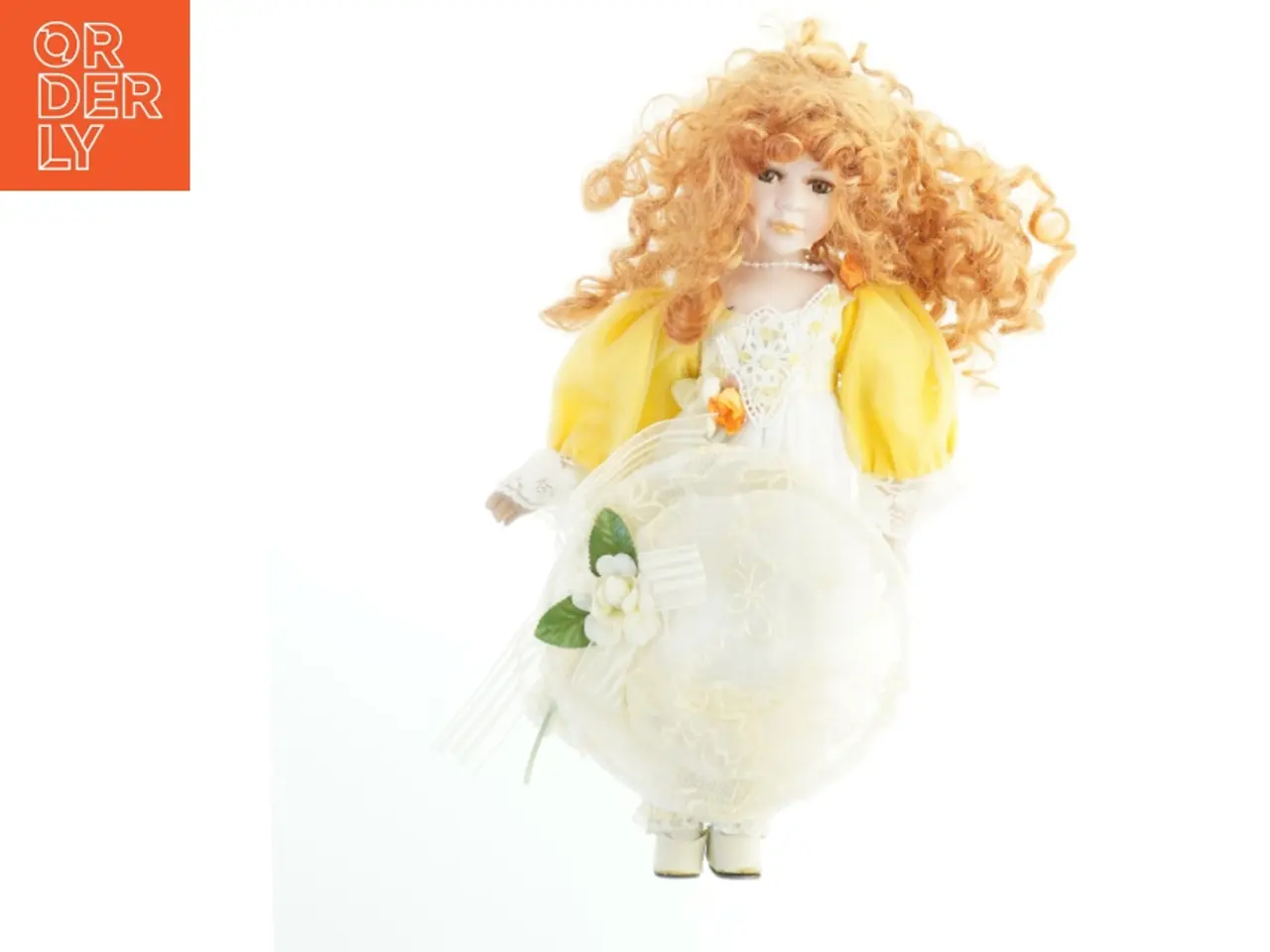 Billede 4 - Yndig rødhåret porcelænsdukke (str. 41 cm)