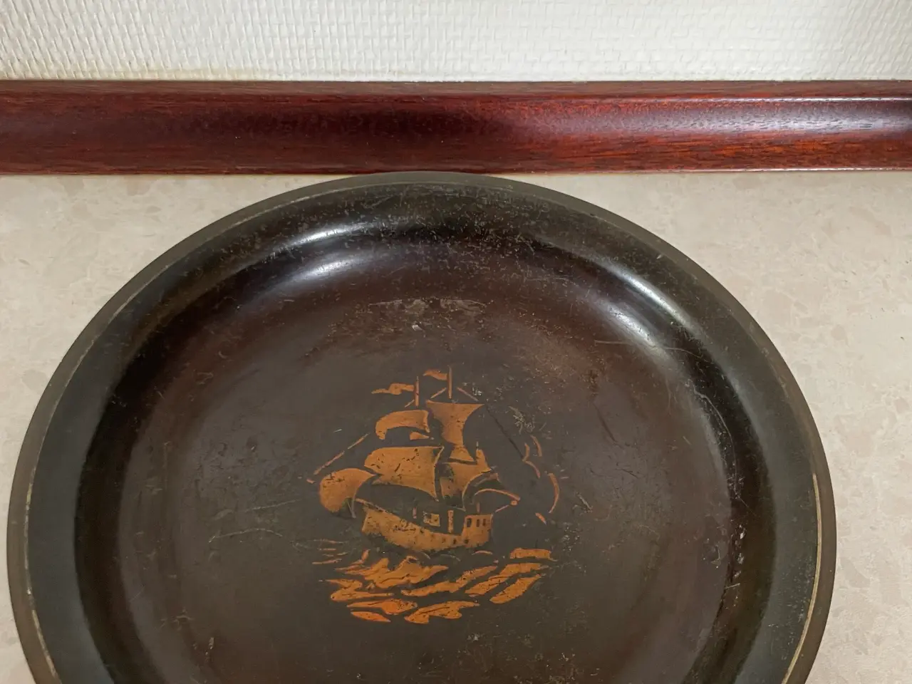 Billede 1 - Bronze fad, Art Deco, mrk. HF ildfast bronze