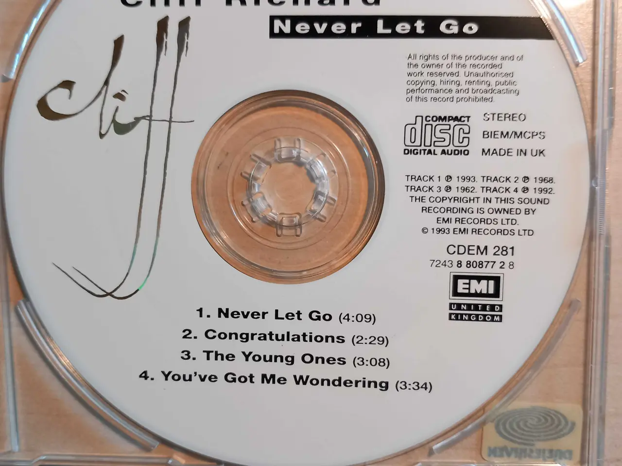 Billede 3 - Cliff Richard Never let go