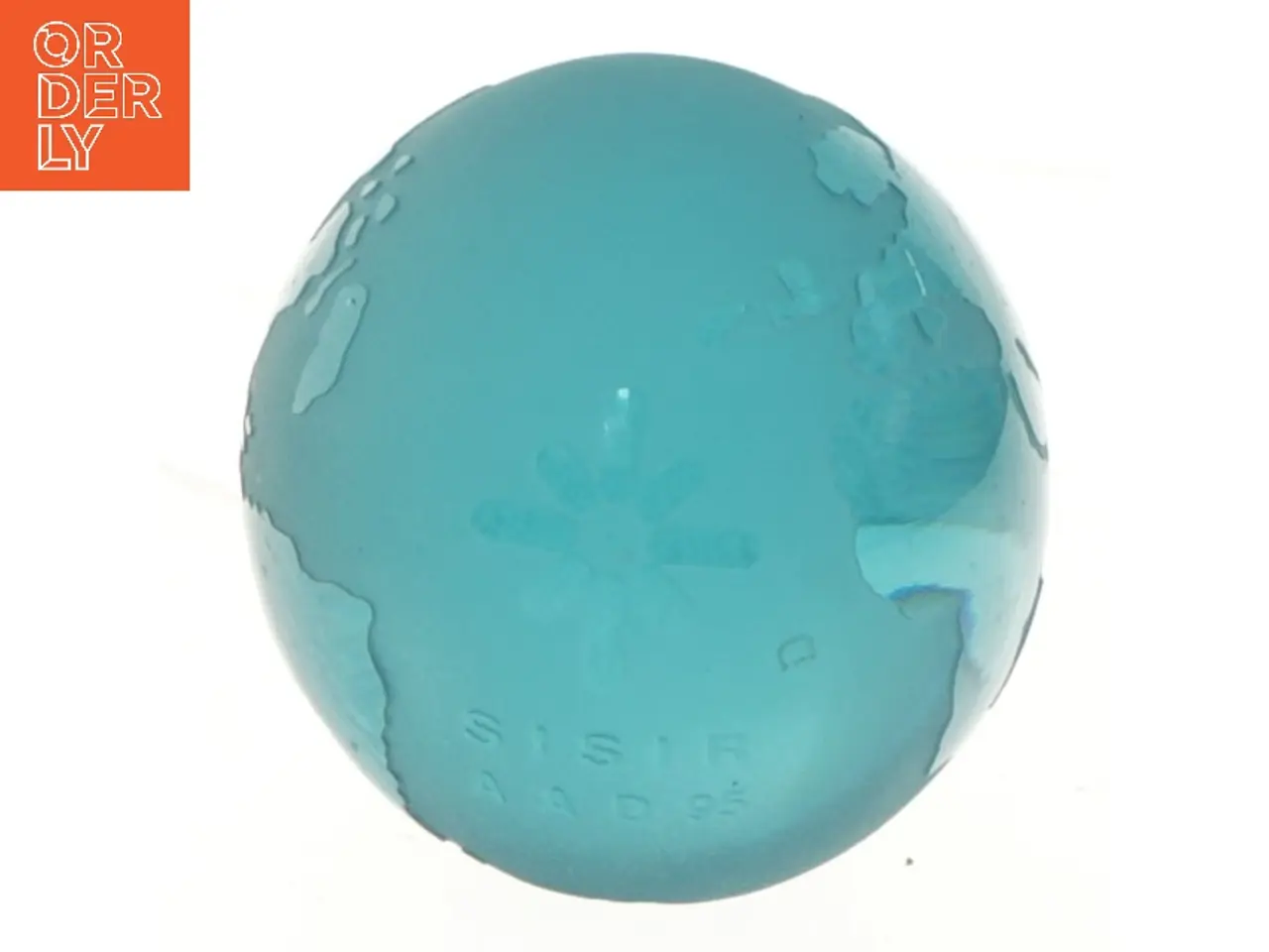 Billede 1 - Blå dekorativ globus kugle 7 cm (str. 7 cm)