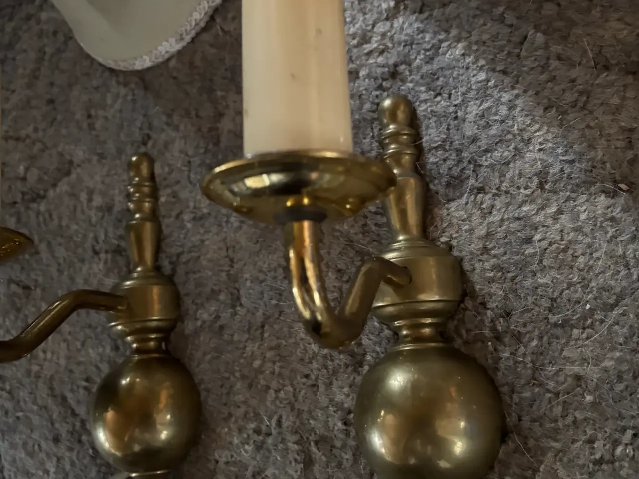 Billede 3 - 4 vintages messing væglamper sælges samlet