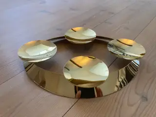 Georg Jensen Four guldbelagt lysestage