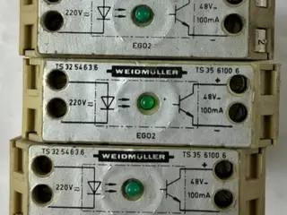 3x Weidmüller EGO2 TS32/TS35 Interface Optocoupler