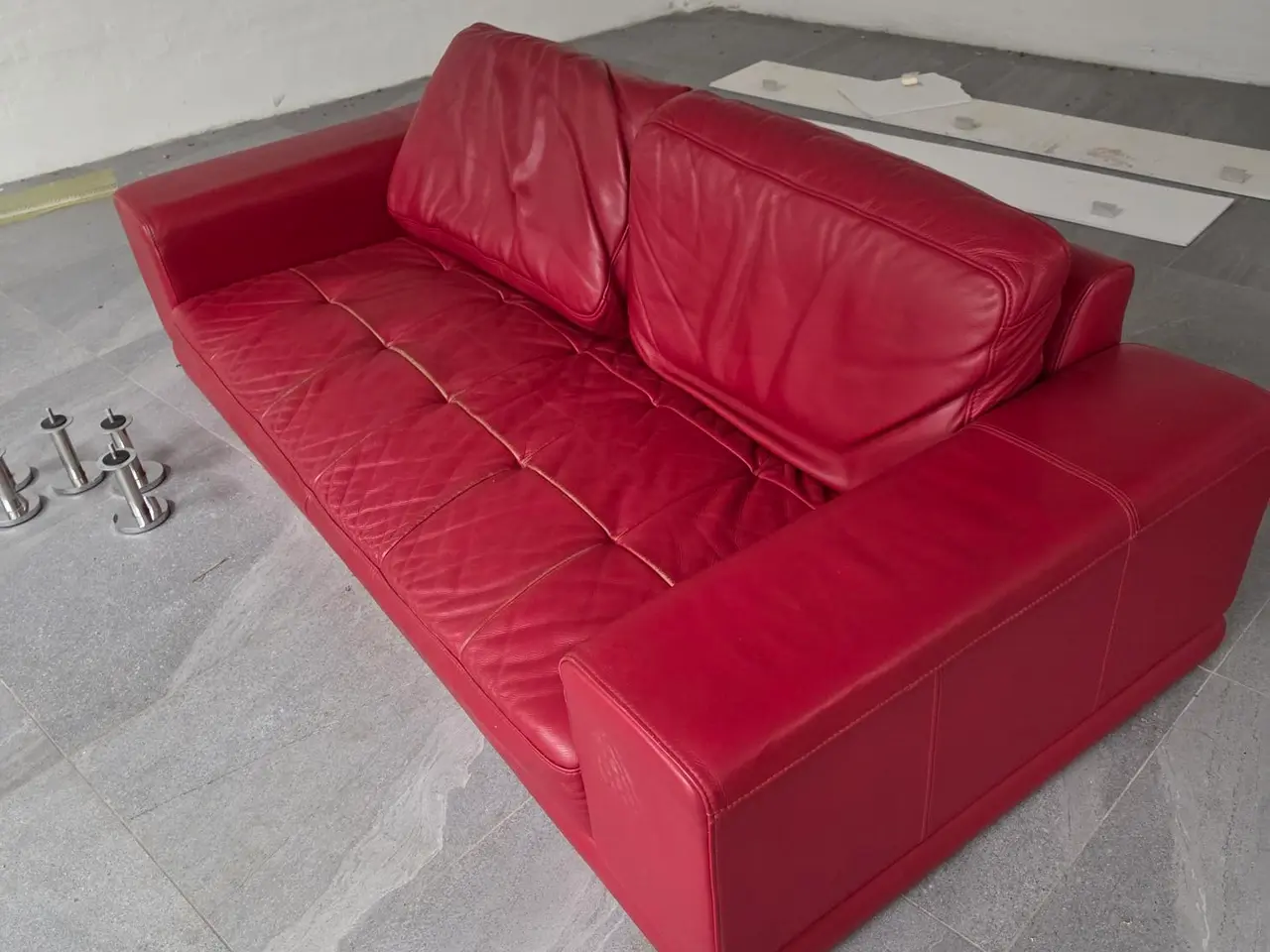 Billede 1 - Sofa rødt ledder