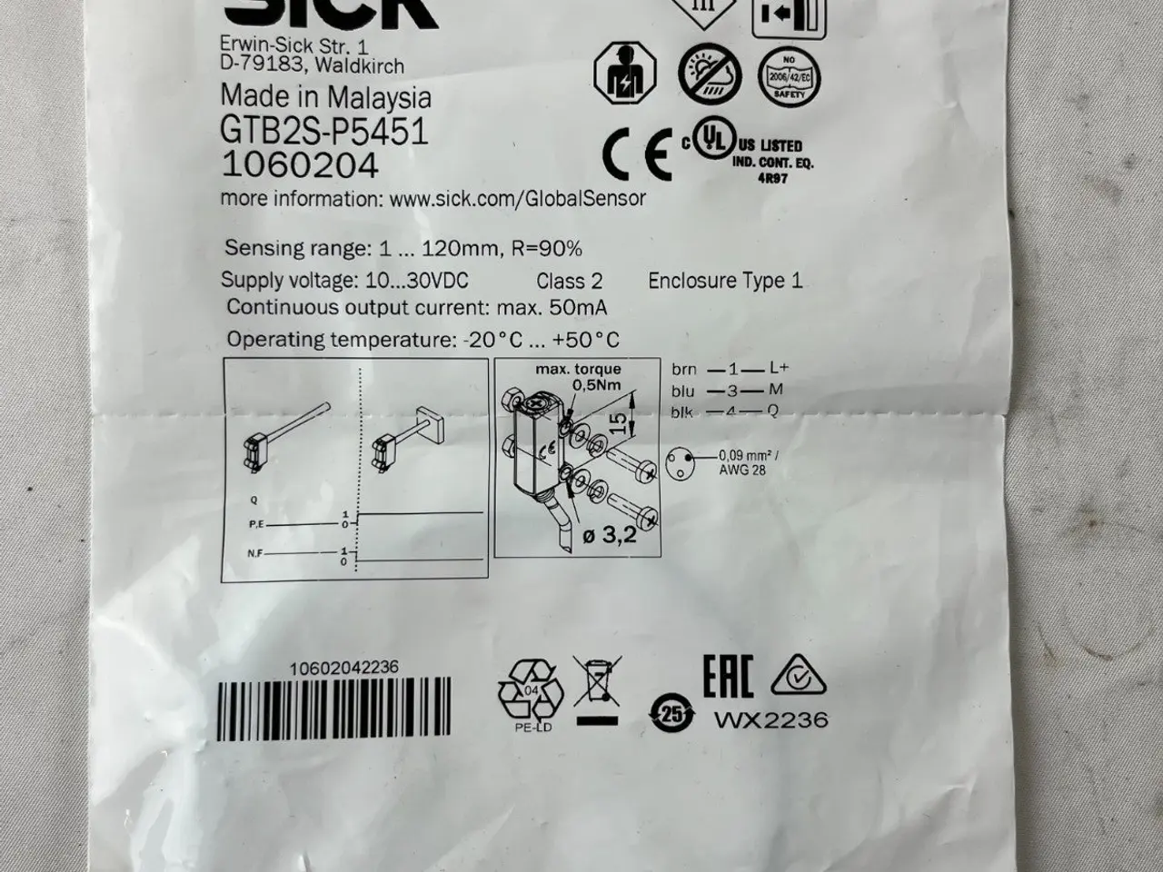 Billede 3 - SICK GTB2S-P5451 Photoelectric Sensor 1060204