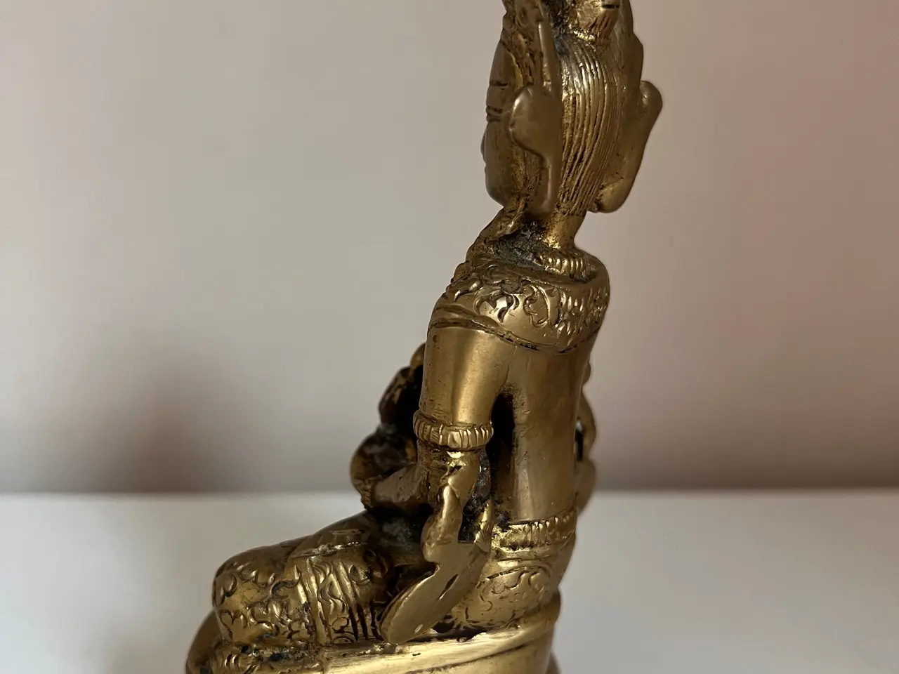 Billede 4 - Smuk gammel Amitayus messing skulptur 