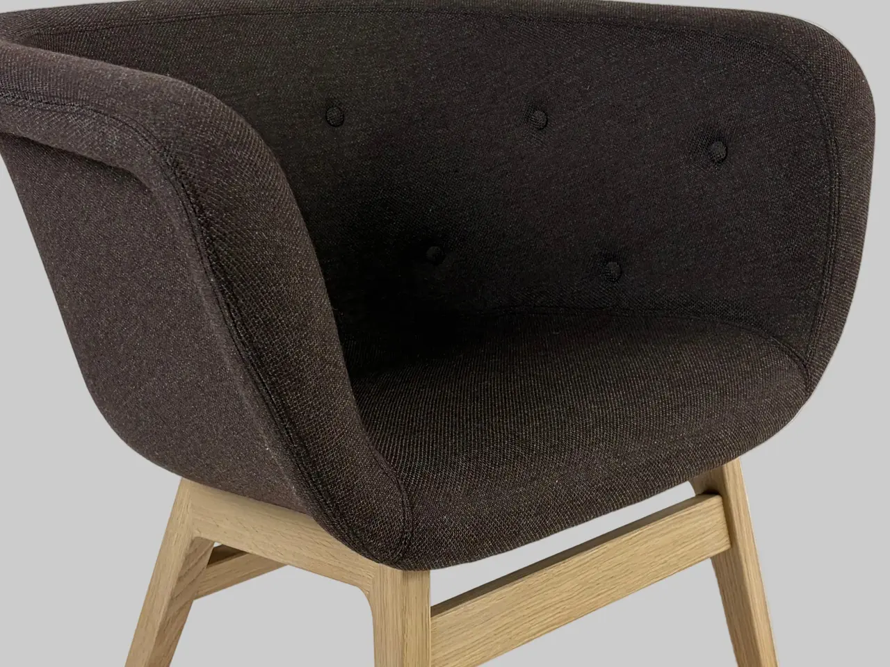 Billede 5 - +HALLE Chester Loungestol – Brun/Eg Stel
