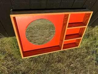 Retro vægspejl / væghylde
