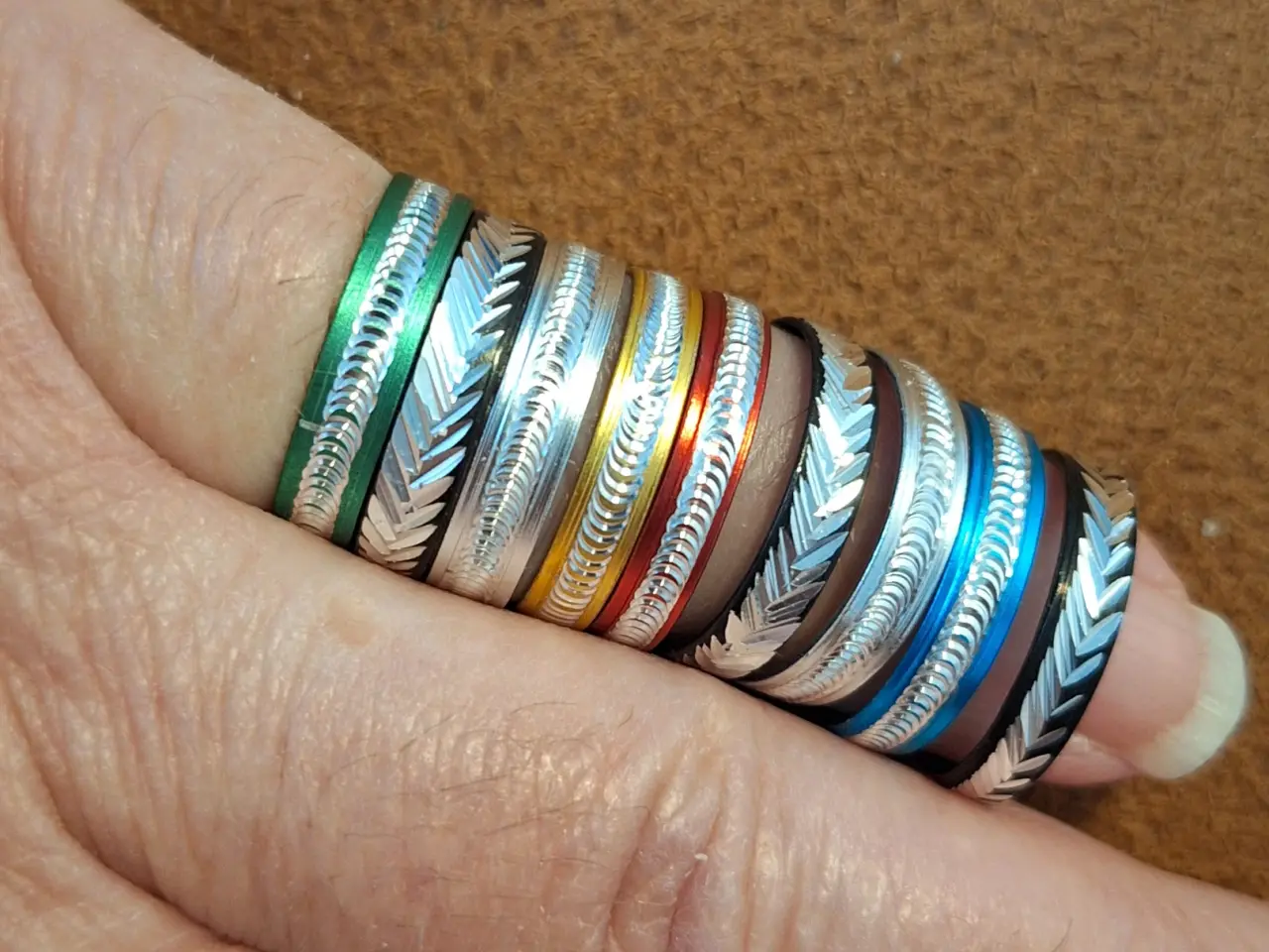 Billede 1 - 9 stk. Fingerringe