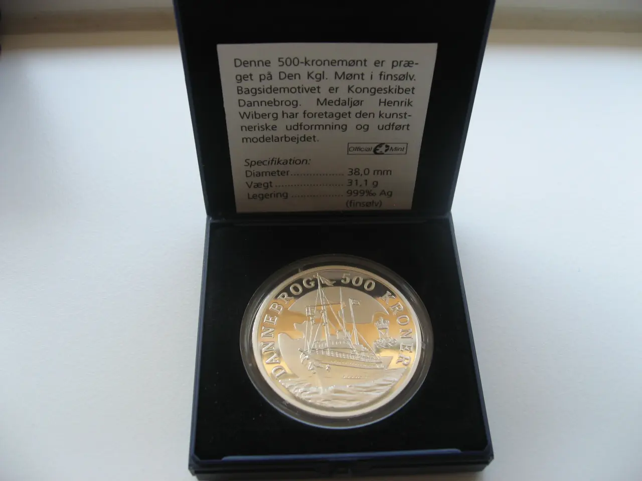Billede 1 - Smukke 1 OZ 500 kr Sølvmønter 2008,10.15.20 PR STK