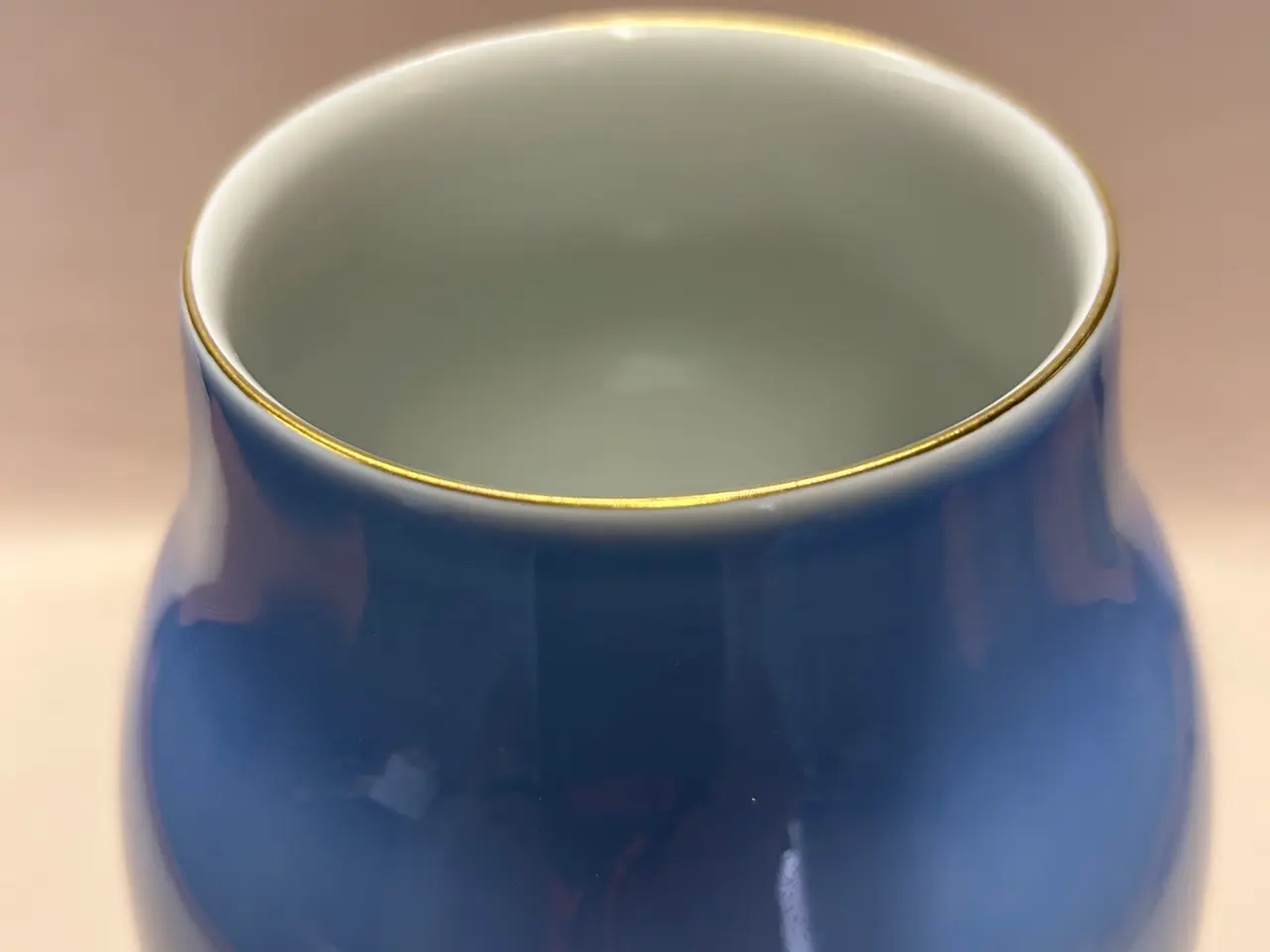Billede 2 - Sjælden Mågestel Vase m. Guldkant – B&G Model 5243