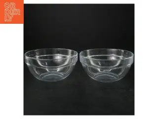 Sæt af 2 glas skåle (str. Ø 17 cm)