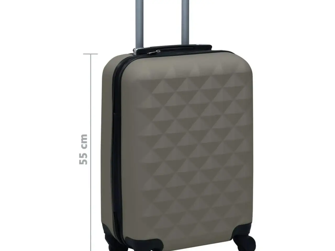 Billede 7 - Hardcase-kuffert i ABS - antracitgrå, 55 × 36 × 22 cm