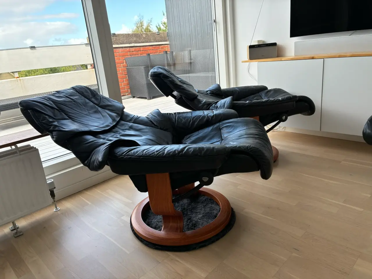 Billede 4 - Stressless lænestol sæt sort med skamler