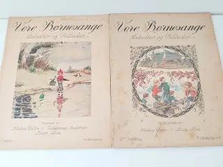 2 hæfter af "Vore Børnesange" Louis Moe m.fl.