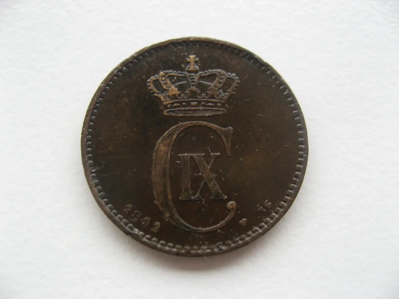 Billede 1 - PÆN delfin 2 øre 1880, bedre årstal