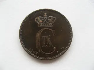 PÆN delfin 2 øre 1880, bedre årstal